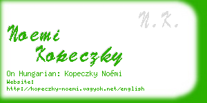 noemi kopeczky business card